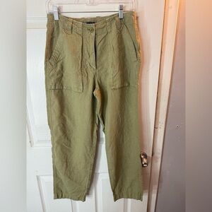 J crew linen capri